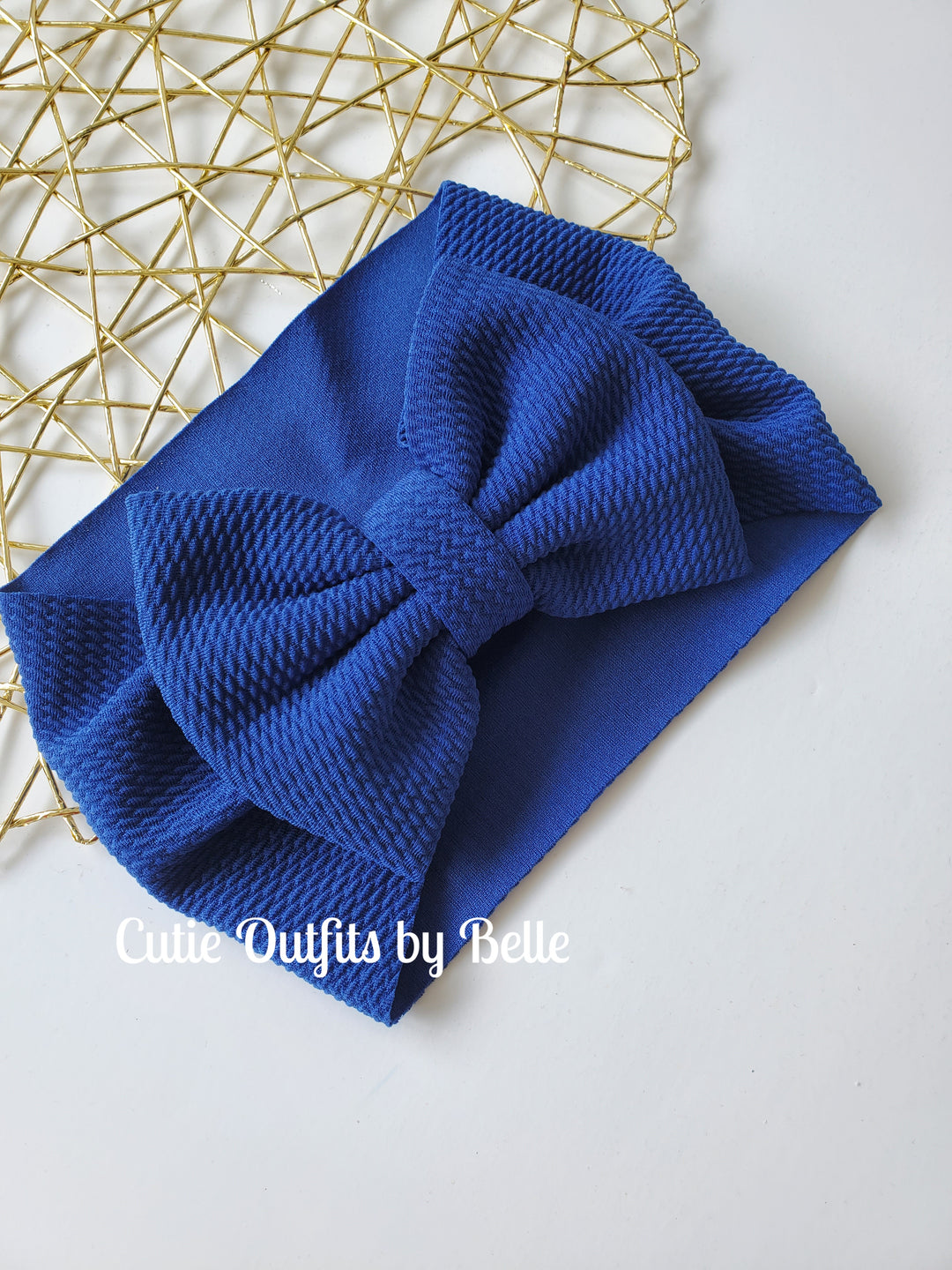 Royal Blue Baby Girl Bow, Cute Baby Headband, Baby Girl Headwrap