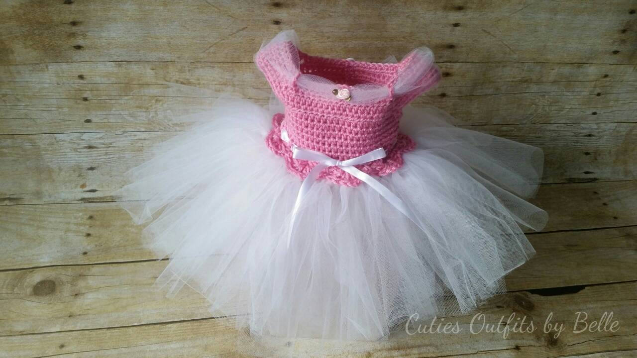 Tutu Baby Dress, Newborn Baby Outfit, Crochet Baby Outfit, Baby Flower –  Cutie Outfits by Belle