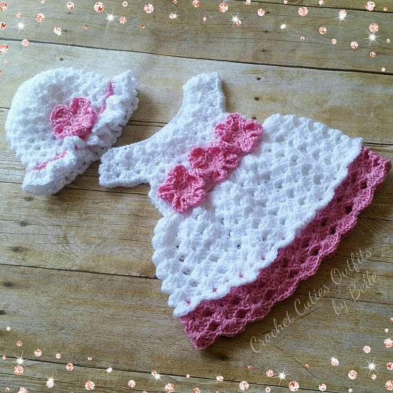 Crochet Baby Dress Pattern, Almost Free Crochet Pattern, Newborn Baby Cutie Outfits by Belle Crochet Baby Dress Pattern, Almost Free Crochet Pattern, Newborn Baby Cutie Outfits by Belle