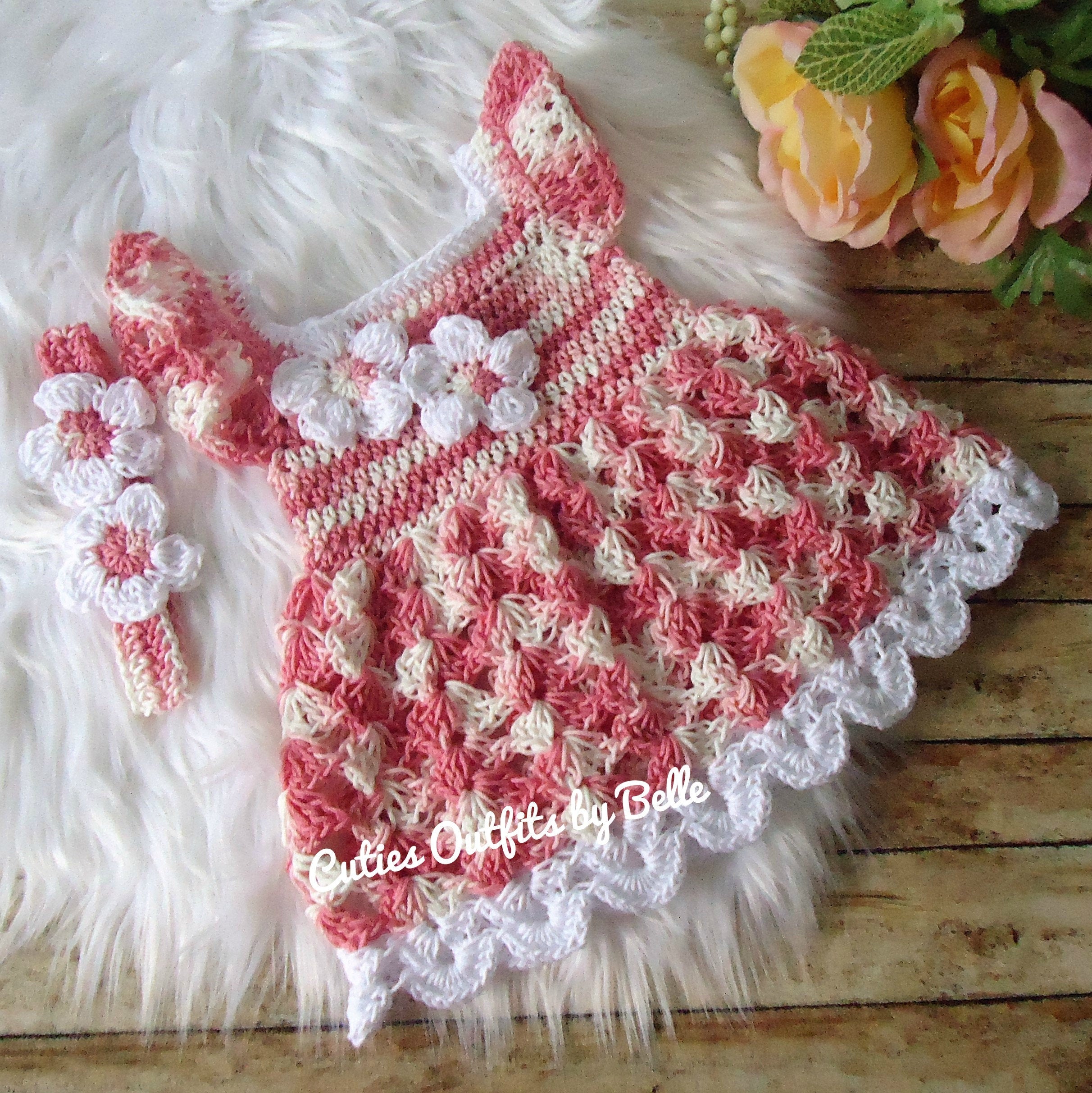 Crochet Baby Dress Pattern, Almost Free Crochet Pattern, Newborn Baby Cutie Outfits by Belle Crochet Baby Dress Pattern, Almost Free Crochet Pattern, Newborn Baby Cutie Outfits by Belle