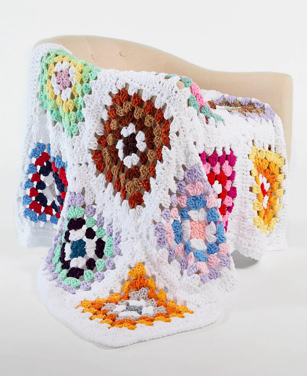 Free Crochet Blanket PDF Pattern, Crochet Granny Square Blanket Premier Yarns