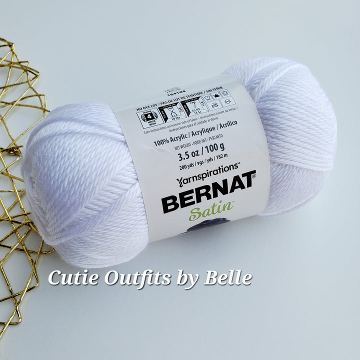 Bernat Satin Yarn, Acrylic Soft  Satin Yarn