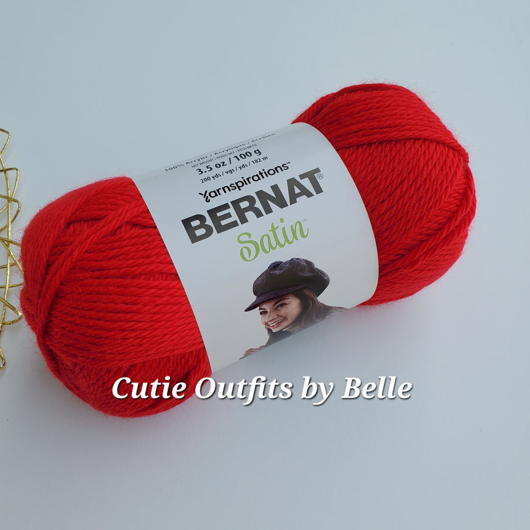 Bernat Satin Yarn, Acrylic Soft  Satin Yarn