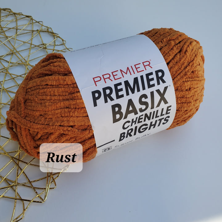 Premier Basix Chenille BRIGHTS, Chunky Yarn, Crochet Plushies Yarn, Chenille Yarn