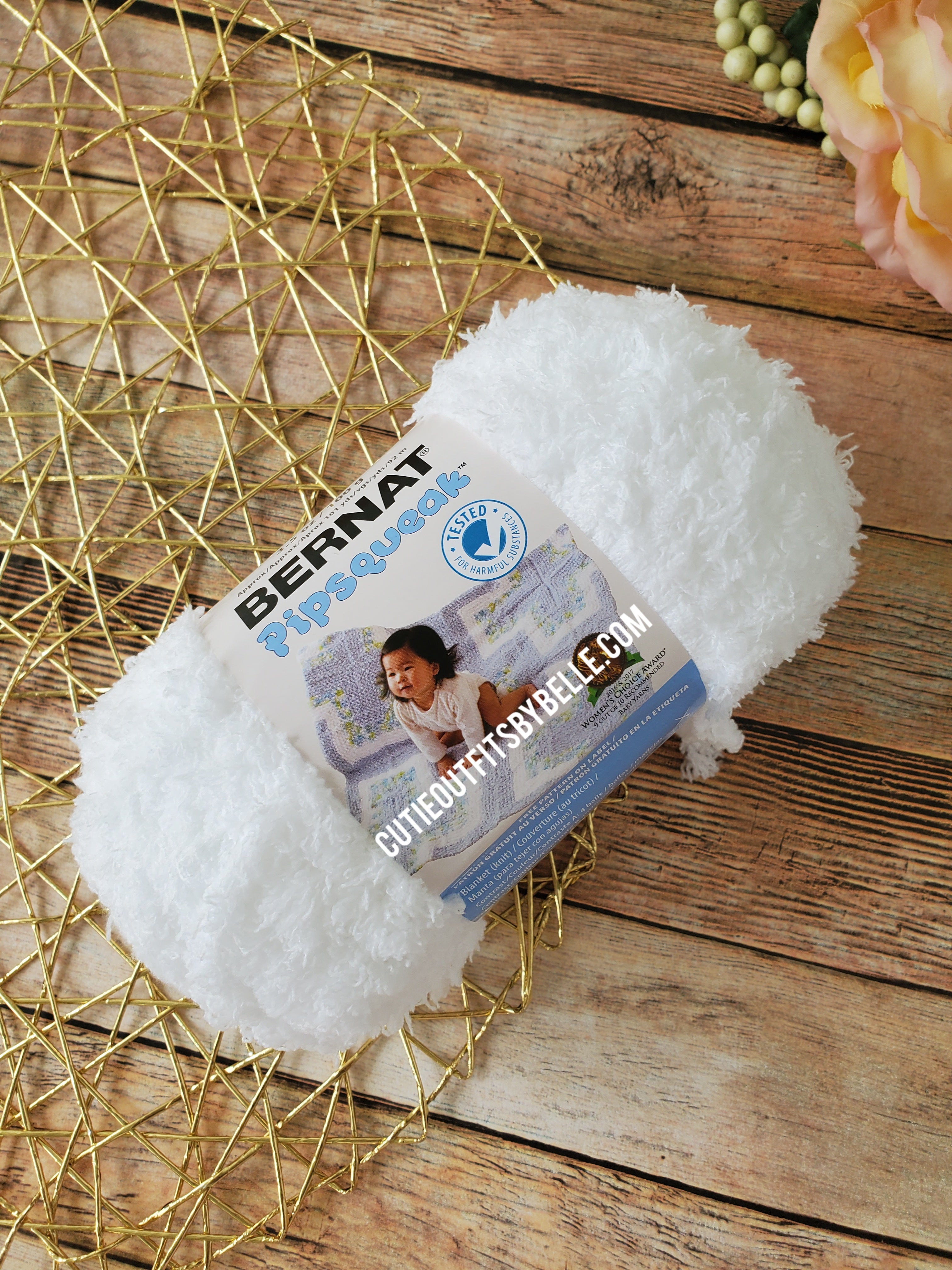 Whitey White Bernat Pipsqueak Yarn, Soft Bulky Yarn