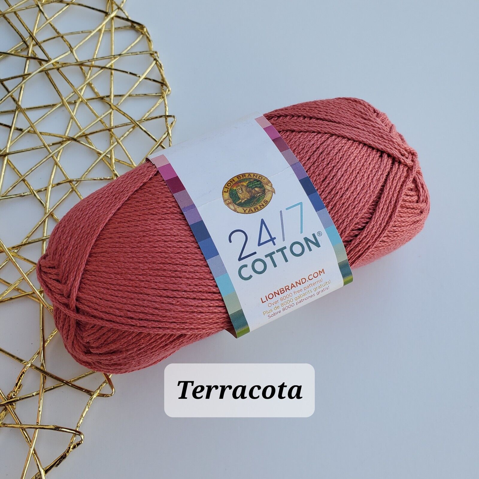 Cotton Yarn, 24/7  Lion Brand Mercerized Cotton Yarn, Choose Color