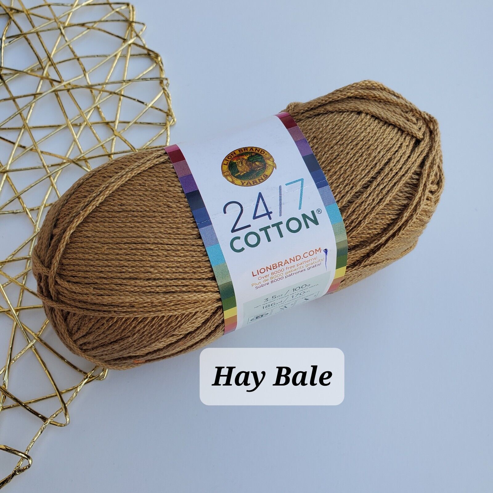 Cotton Yarn, 24/7  Lion Brand Mercerized Cotton Yarn, Choose Color
