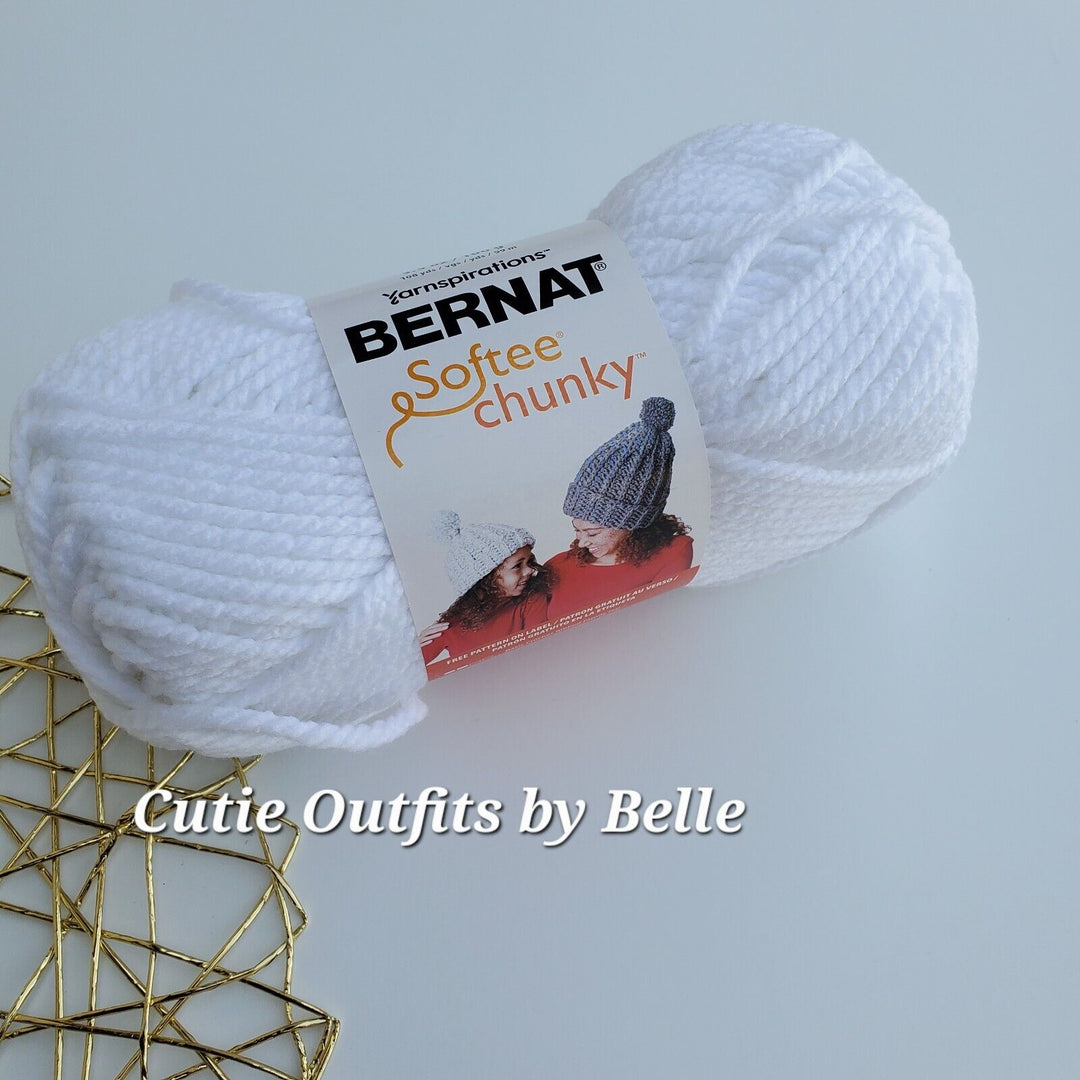 Bernat Softee Chunky Yarn,  3.5oz Bulky #6 Yarn, Choose Color