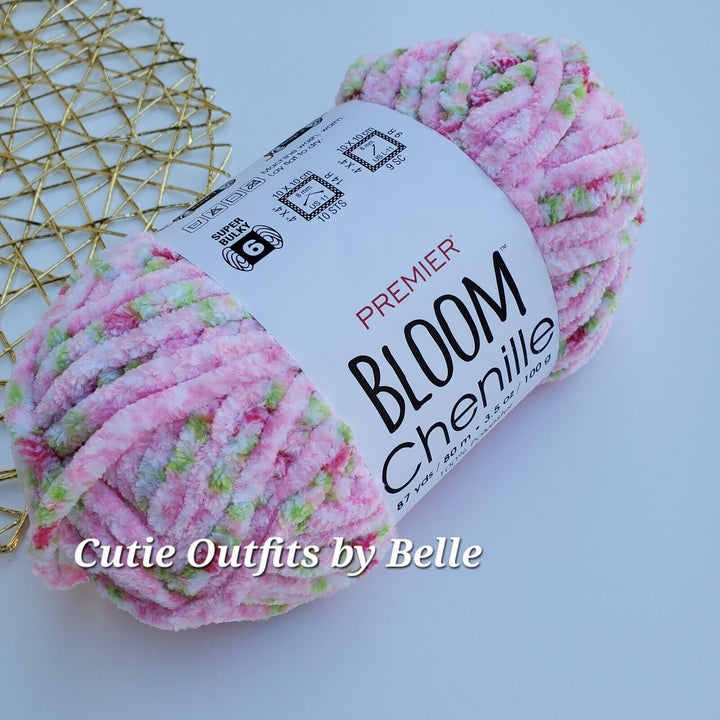 Premier BLOOM Chenille Yarn, Chenille Yarn, Crochet Plushie Yarn,