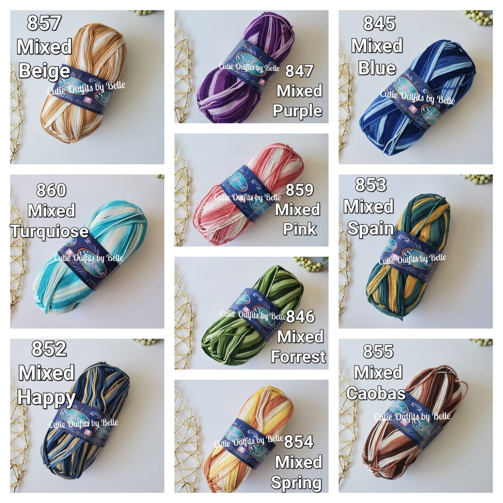 Cotton Yarn, Sinfonia Mercerized Sport Weight Yarn, Omega Yarn Hilazas Algodon