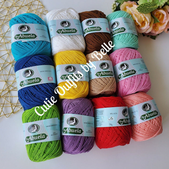 Abuela No.6,Cotton  Omega 100% Mercerized Cotton Yarn, Cotton Abuela Thread Soft