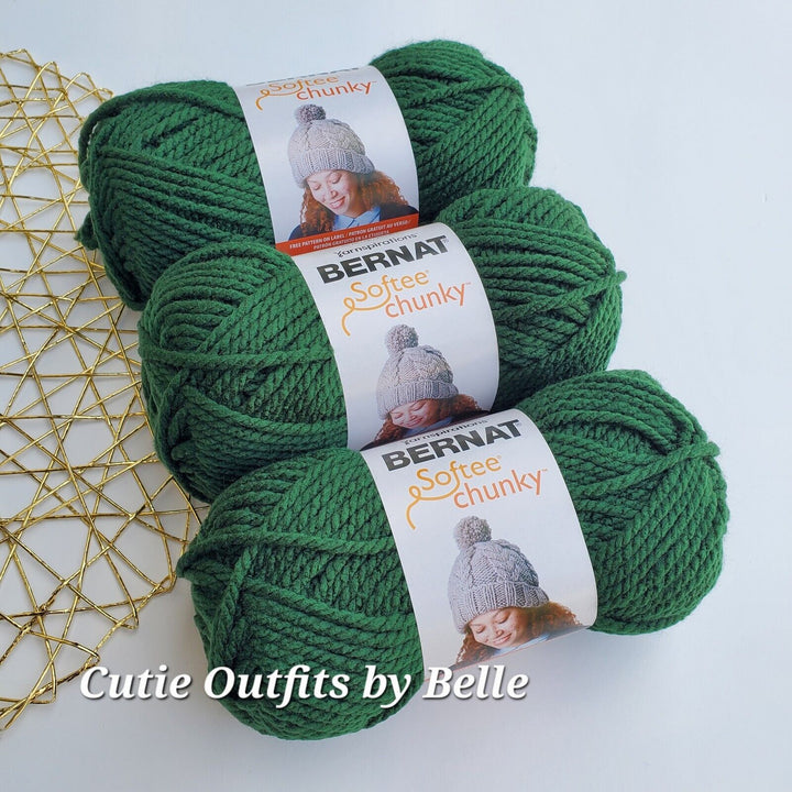 3 PACK Gray Rose Bernat Softee Chunky Yarn, MORE Colors, Super Bulky 3.5 oz/100g