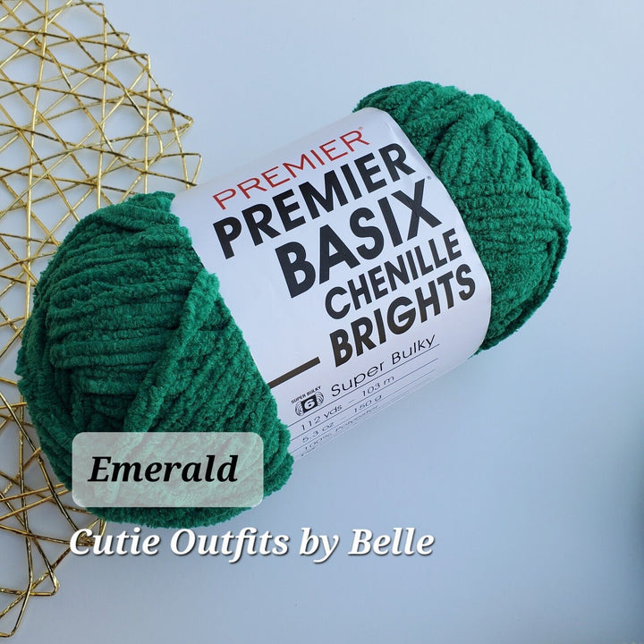 Premier BASIX Chenille Brights 5.3oz/150g, Yarn for Plushies