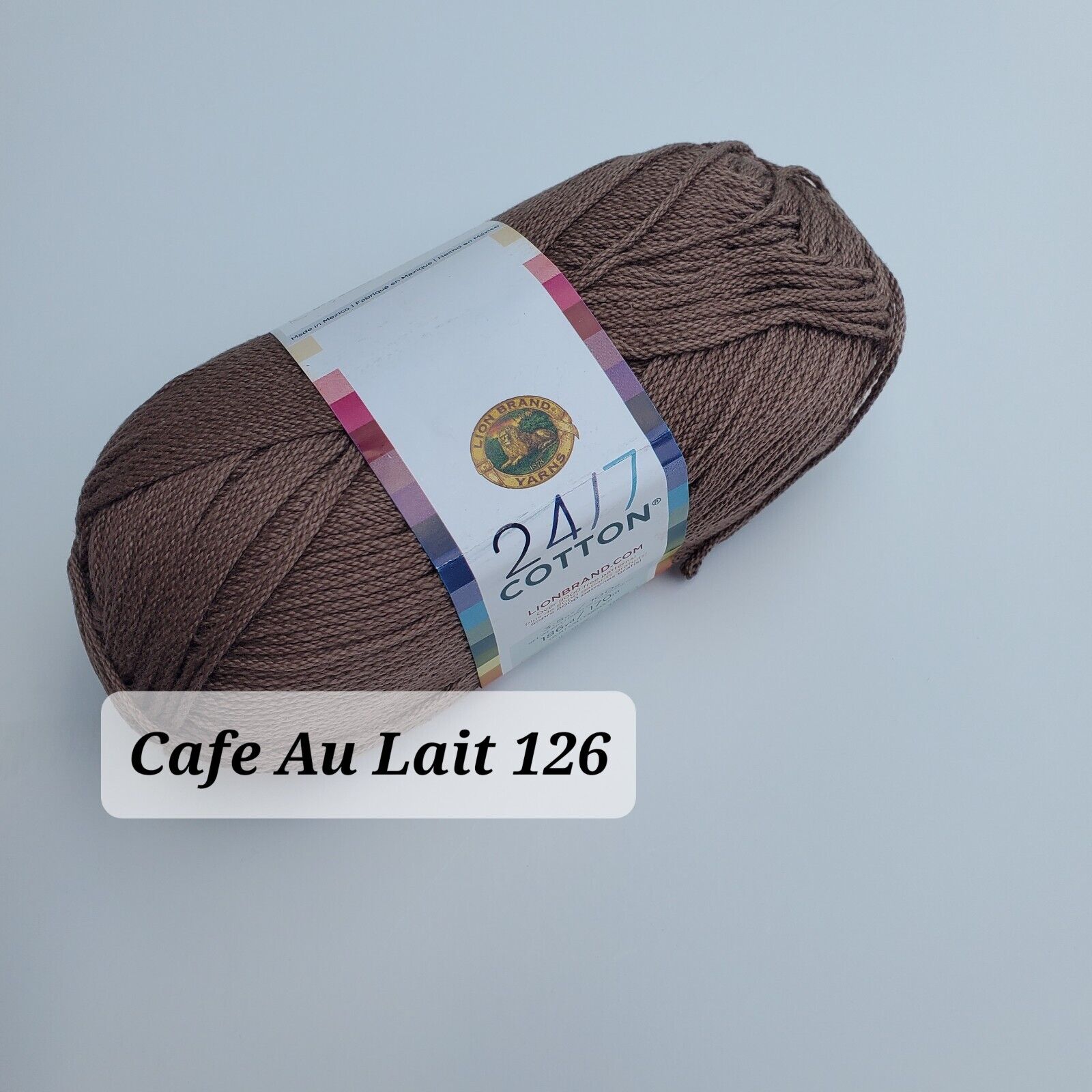 Cotton Yarn, 24/7  Lion Brand Mercerized Cotton Yarn, Choose Color
