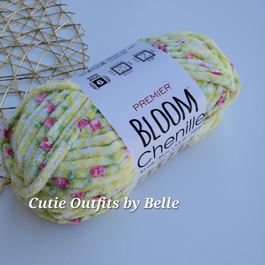 Premier BLOOM Chenille Yarn, Chenille Yarn, Crochet Plushie Yarn,