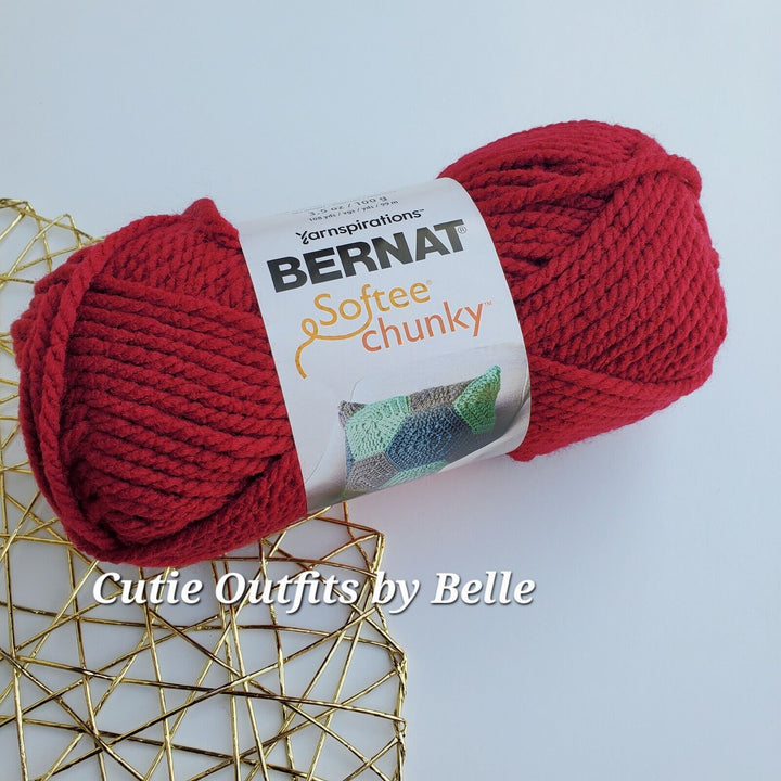 Bernat Softee Chunky Yarn,  3.5oz Bulky #6 Yarn, Choose Color