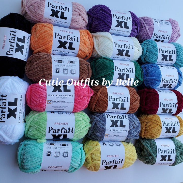 PREMIER Parfait XL, Jumbo 87 yds/7oz Polyester Yarn, Soft Chunky Crochet Yarn