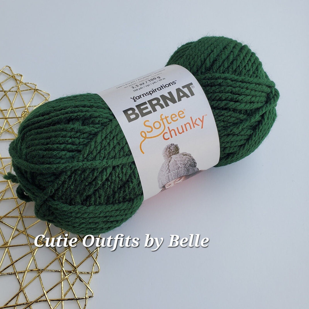 Bernat Softee Chunky Yarn,  3.5oz Bulky #6 Yarn, Choose Color