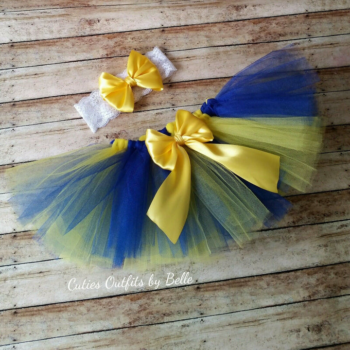 Blue and Yellow Baby Tutu up to 3t, Tutu for Toddlers, Baby Girl Clothes New