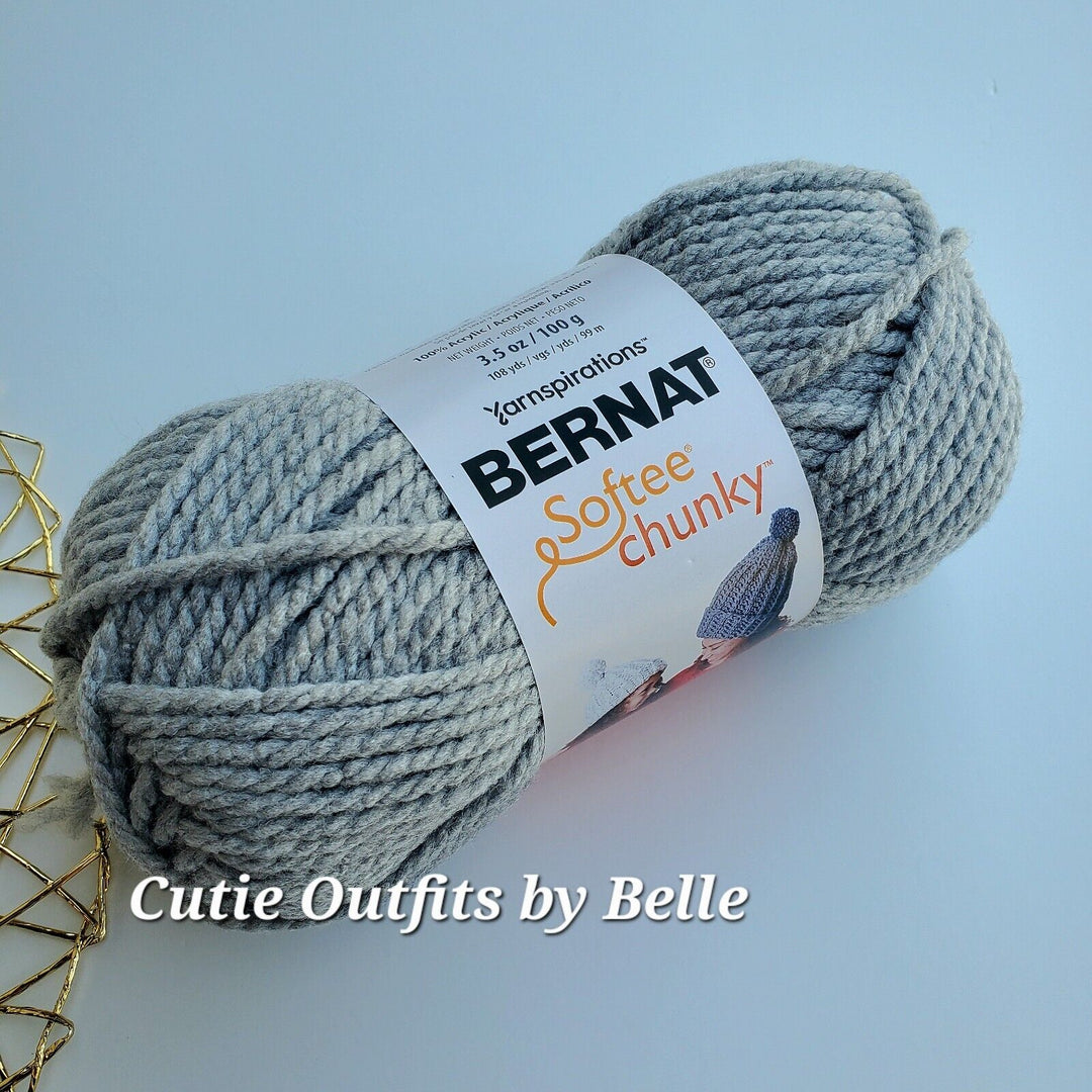 Bernat Softee Chunky Yarn,  3.5oz Bulky #6 Yarn, Choose Color