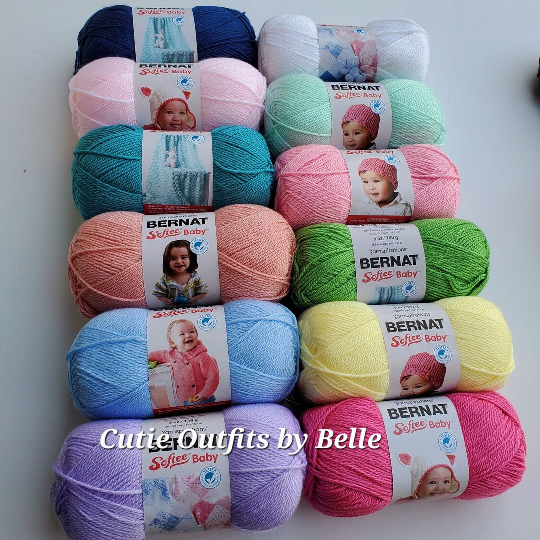 SALE! Bernat Softee Baby Yarn,5 oz/140g Light Weight Acrylic Yarn