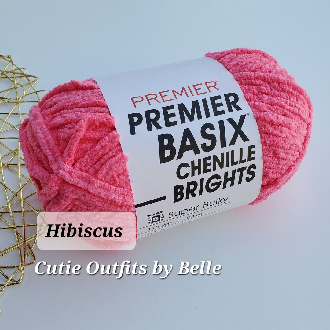 Premier BASIX Chenille Brights 5.3oz/150g, Yarn for Plushies