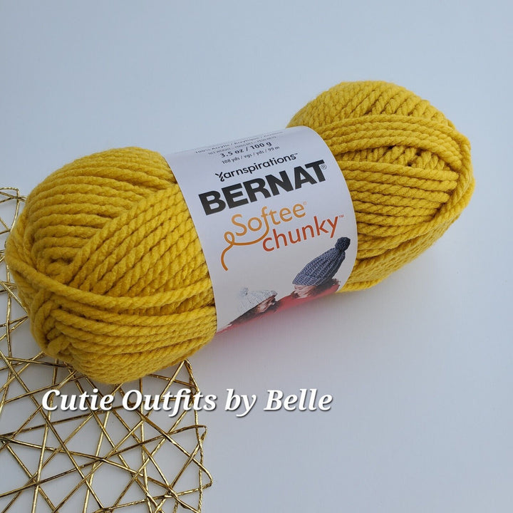 Bernat Softee Chunky Yarn,  3.5oz Bulky #6 Yarn, Choose Color