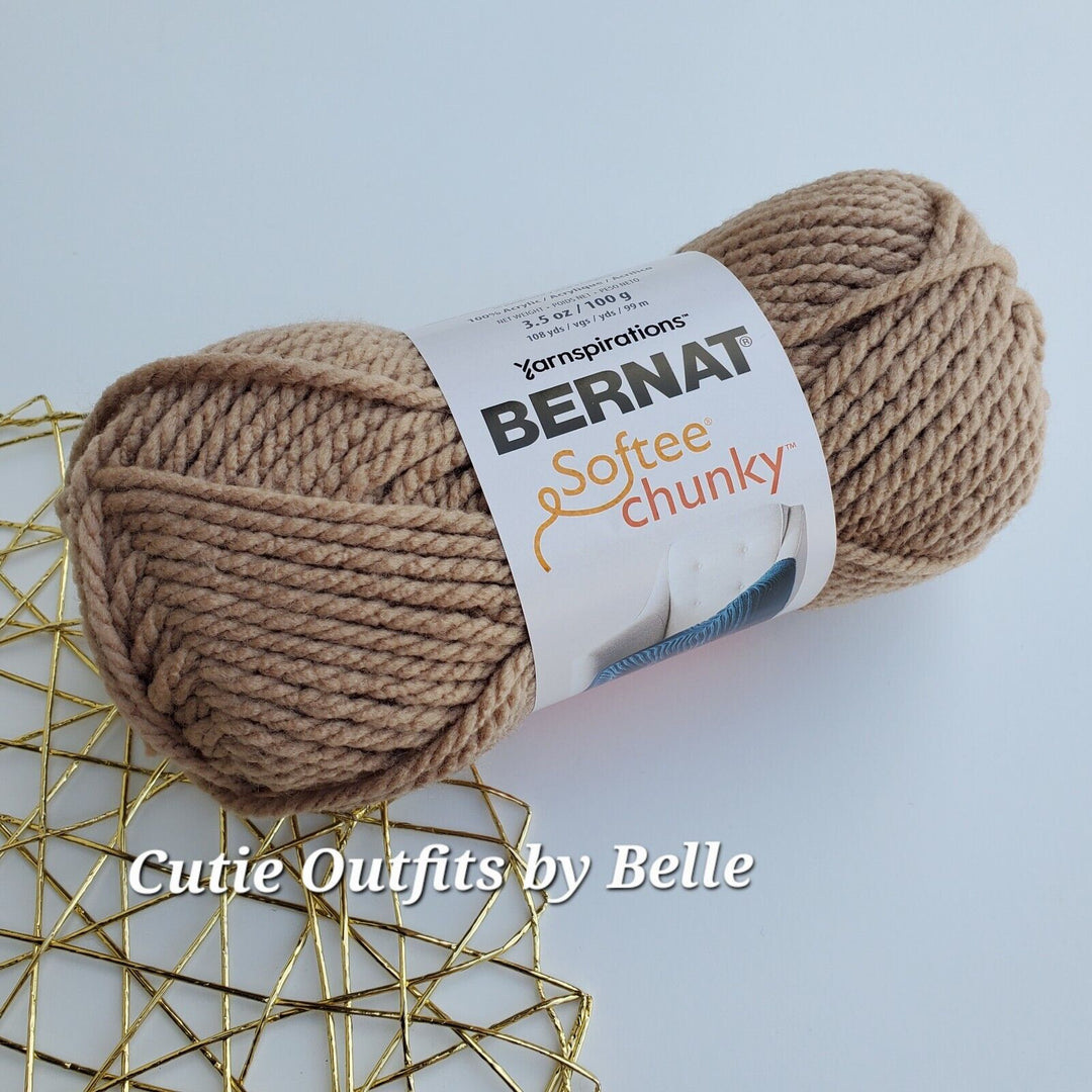 Bernat Softee Chunky Yarn,  3.5oz Bulky #6 Yarn, Choose Color