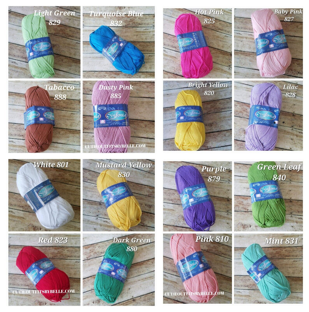 Cotton Yarn Mercerized Sport Weight Yarn, Amigurumi Yarn Sinfonia Yarn Hilazas 