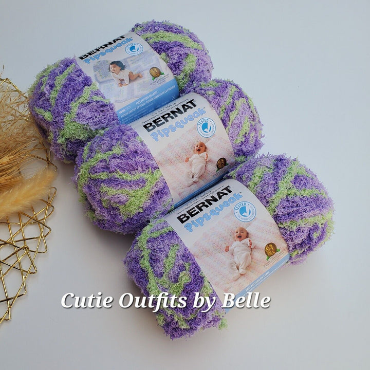 Bernat Pipsqueak Yarn, 3 SKEINS LOT ( 100g/3.52 oz), Polyester Bulky #5 Yarn,