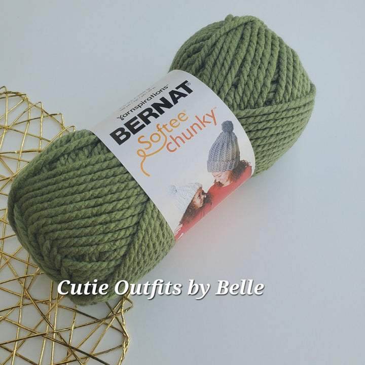 Bernat Softee Chunky Yarn,  3.5oz Bulky #6 Yarn, Choose Color