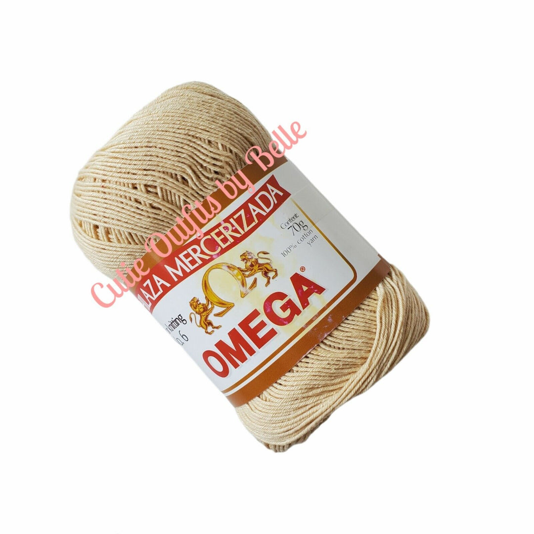 Omega No.6 70grs, Crochet Thread Soft 100% Mercerized Cotton Yarn, Omega Hilazas