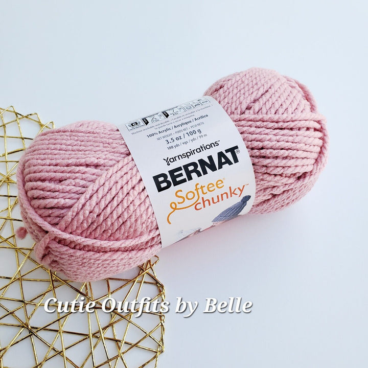 Bernat Softee Chunky Yarn,  3.5oz Bulky #6 Yarn, Choose Color