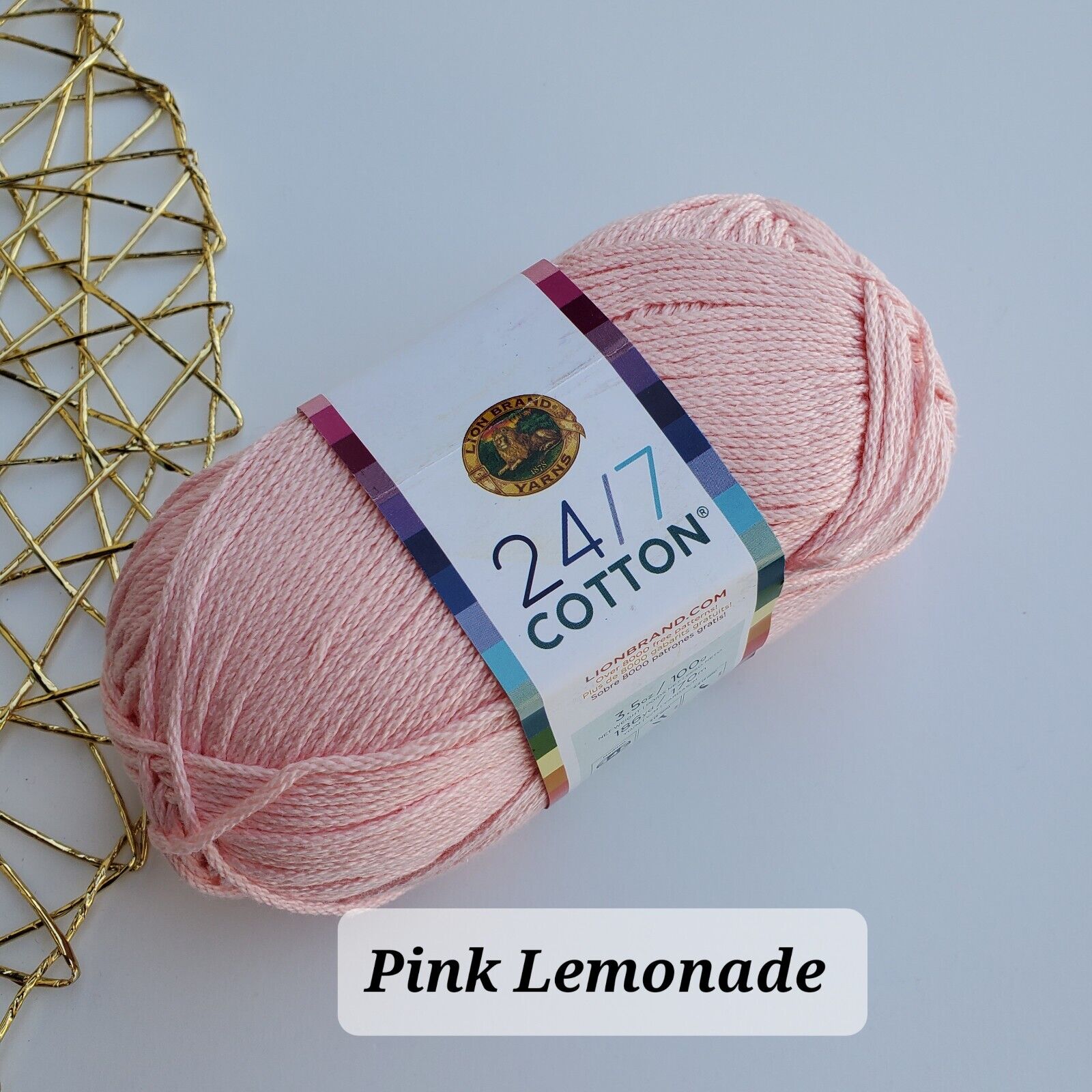 Cotton Yarn, 24/7  Lion Brand Mercerized Cotton Yarn, Choose Color