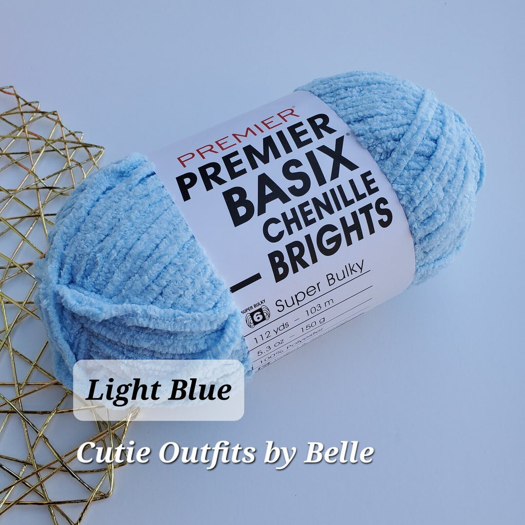 Premier BASIX Chenille Brights 5.3oz/150g, Yarn for Plushies