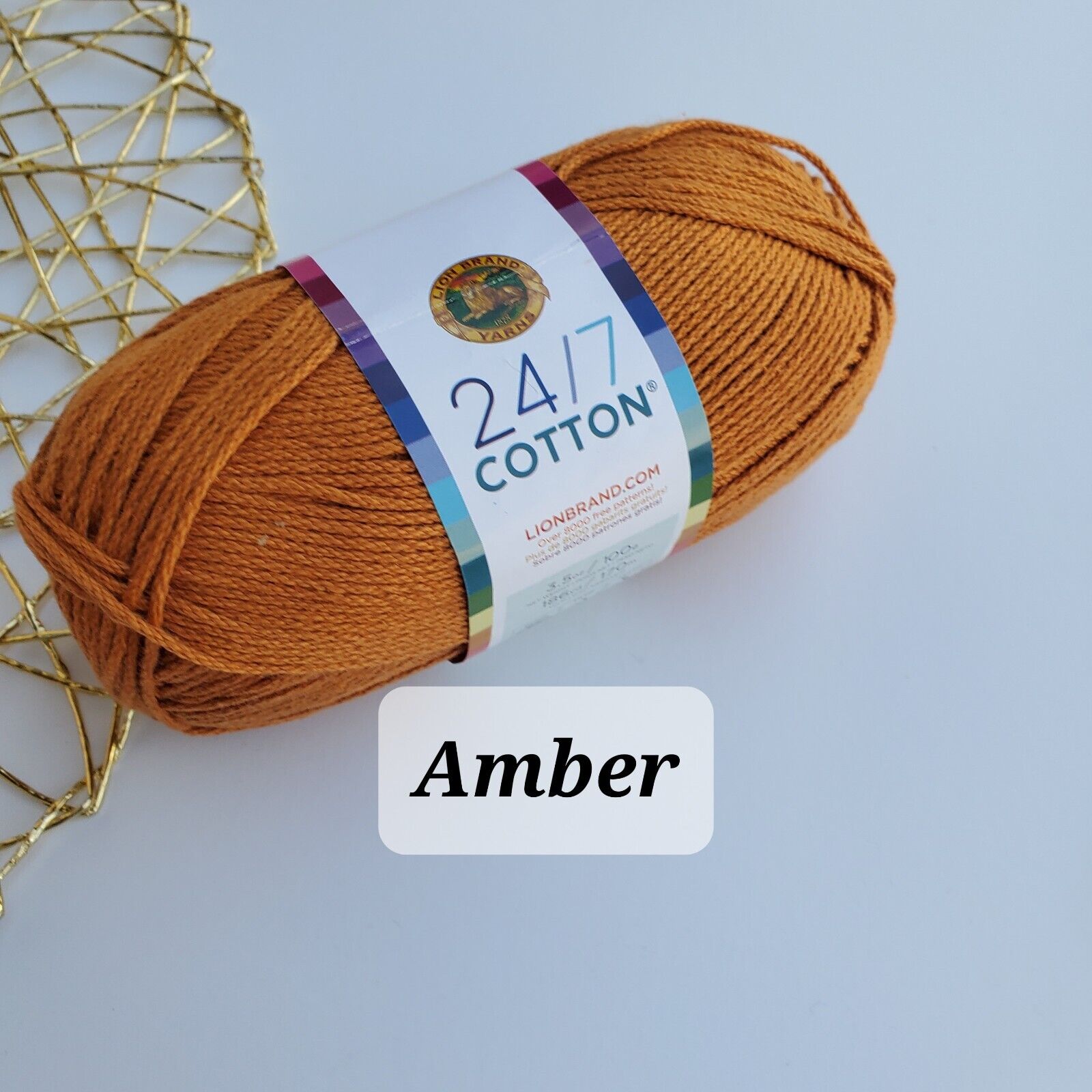 Cotton Yarn, 24/7  Lion Brand Mercerized Cotton Yarn, Choose Color