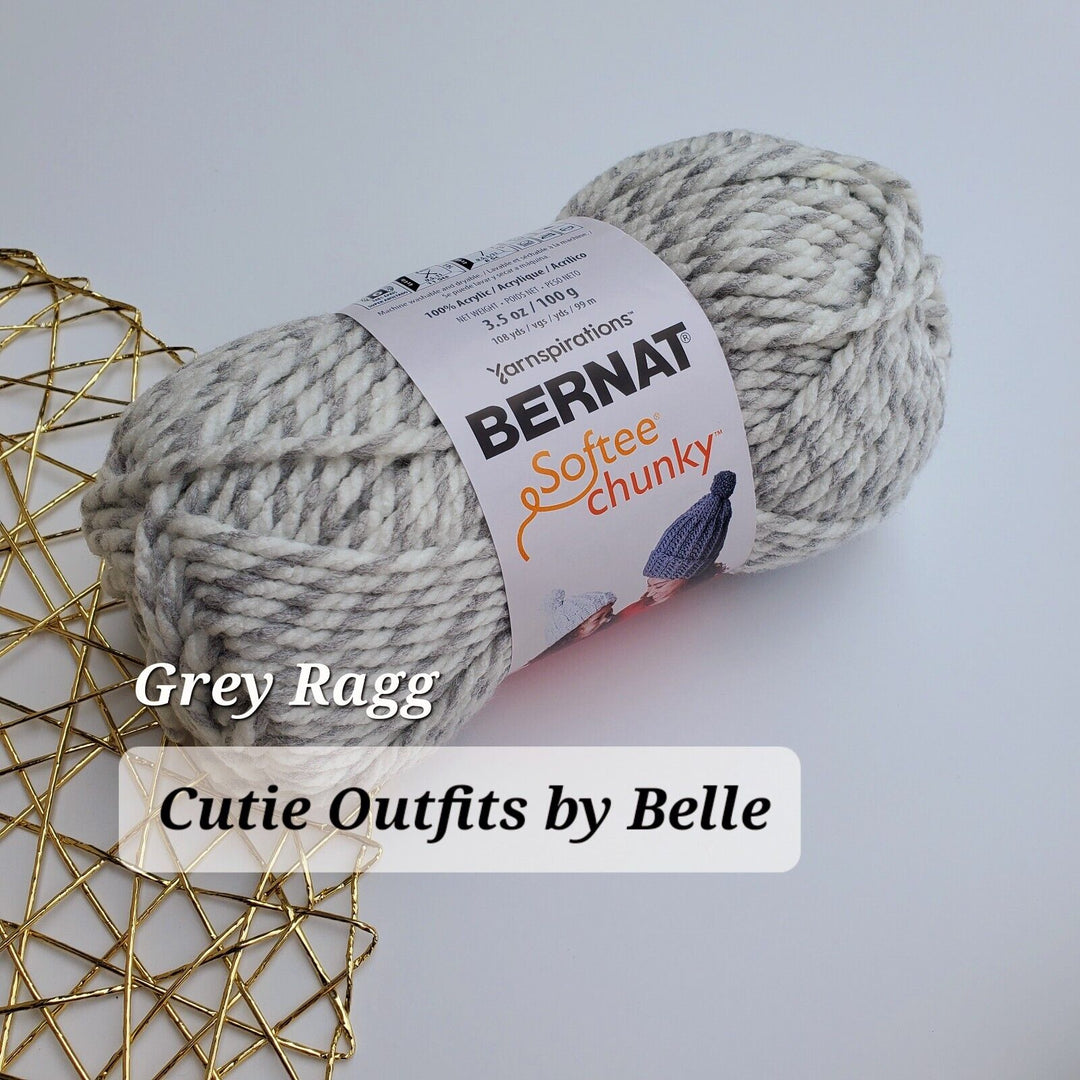 Bernat Softee Chunky Yarn, Acrylic Super Bulky 3.5 oz/100g ,Choose Colors