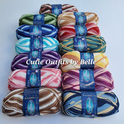 Cotton Variegated Sinfonia Yarn Mercerized Cotton Sport Weight Yarn, 1 Skein