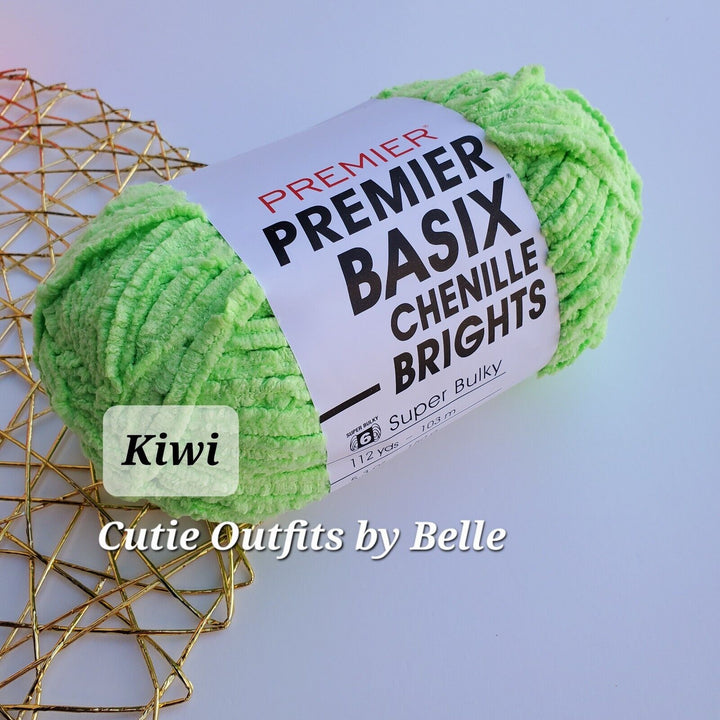 Premier BASIX Chenille Brights 5.3oz/150g, Yarn for Plushies