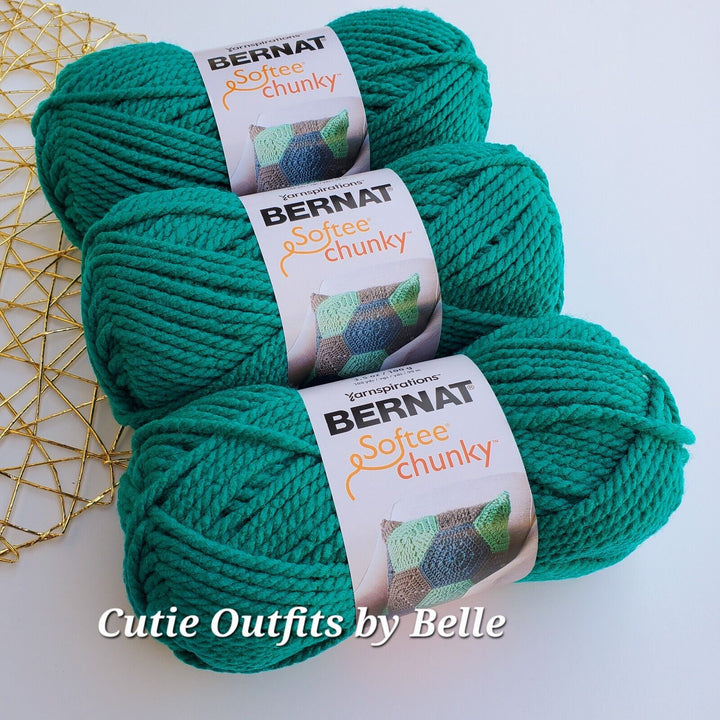 3 PACK Gray Rose Bernat Softee Chunky Yarn, MORE Colors, Super Bulky 3.5 oz/100g