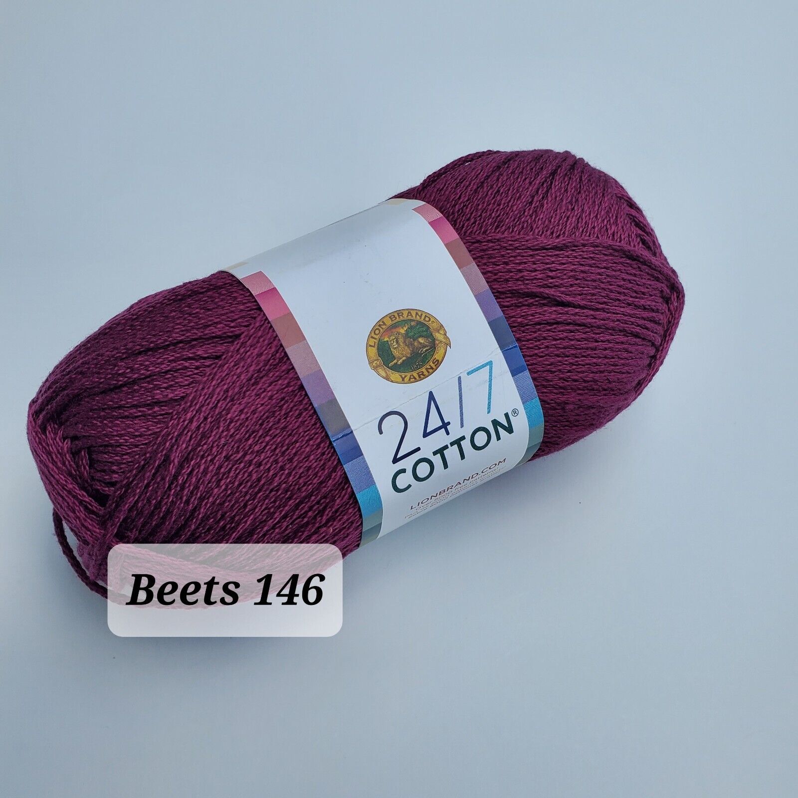 Cotton Yarn, 24/7  Lion Brand Mercerized Cotton Yarn, Choose Color