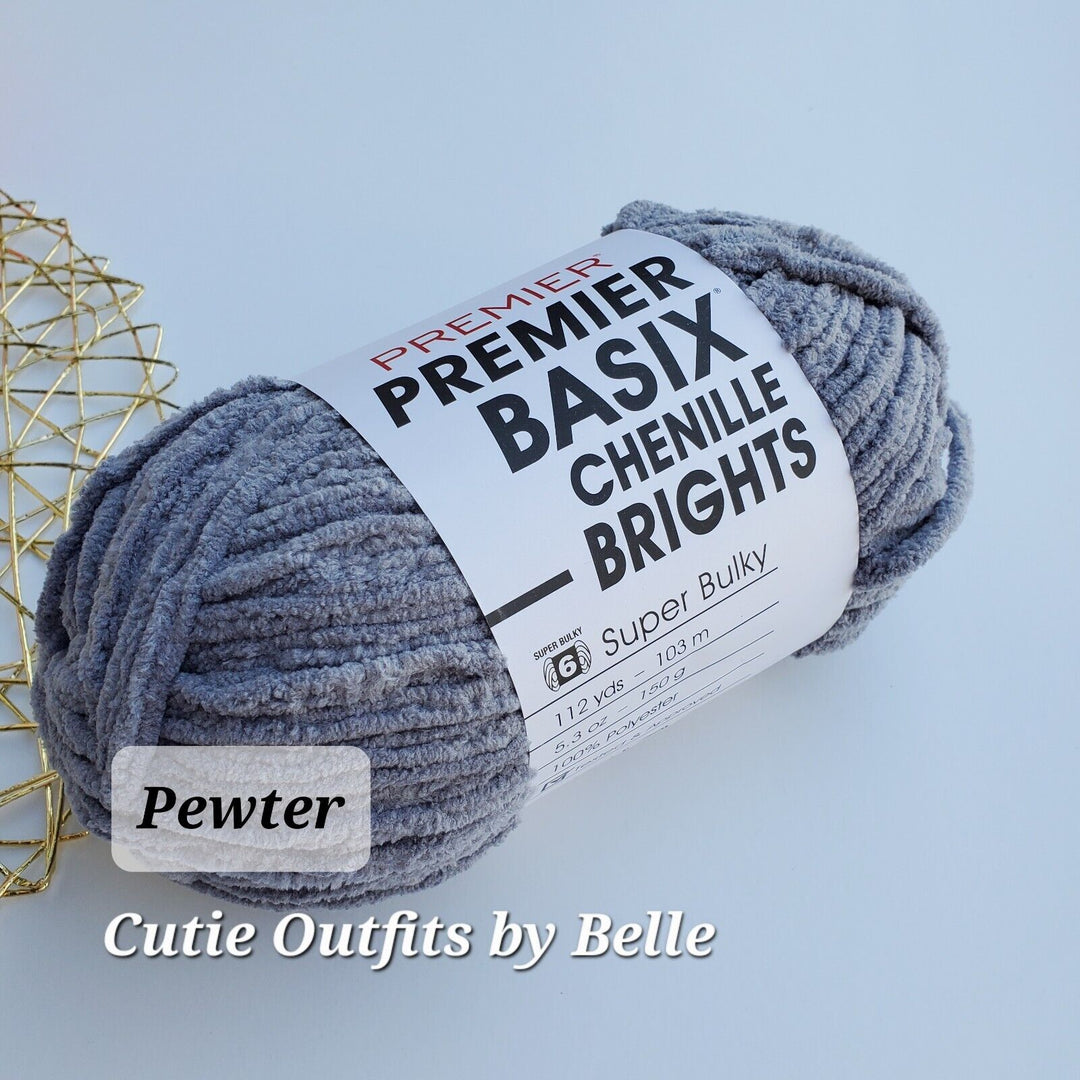 Premier BASIX Chenille Brights 5.3oz/150g, Yarn for Plushies