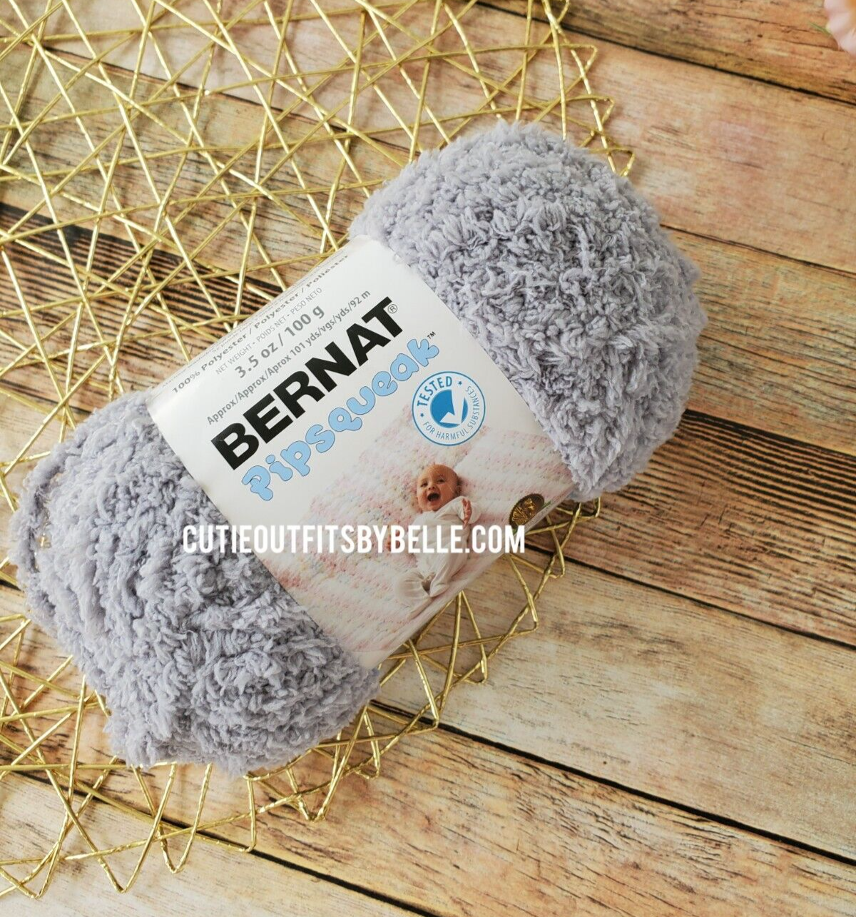 Bernat Pipsqueak Yarn, 3 SKEINS LOT Elephant Gray Bulky #5 Yarn