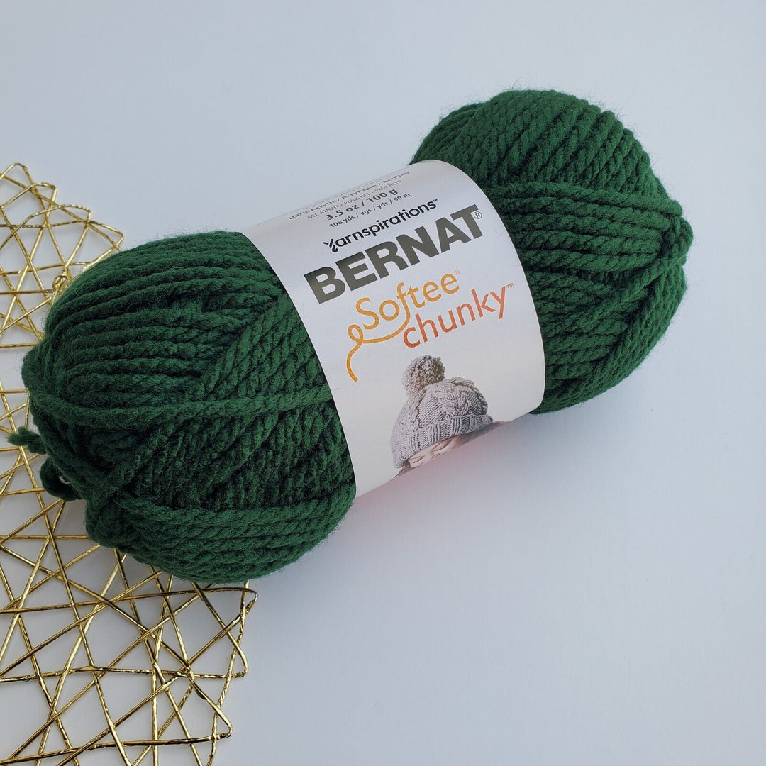 Bernat Softee Chunky Yarn, Acrylic Super Bulky 3.5 oz/100g ,Choose Colors