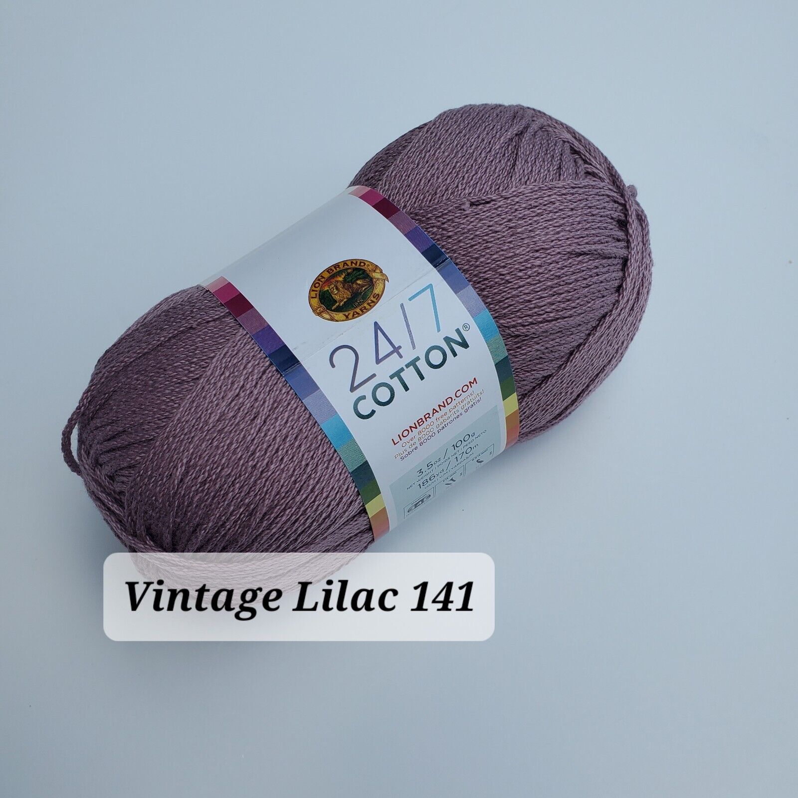 Cotton Yarn, 24/7  Lion Brand Mercerized Cotton Yarn, Choose Color