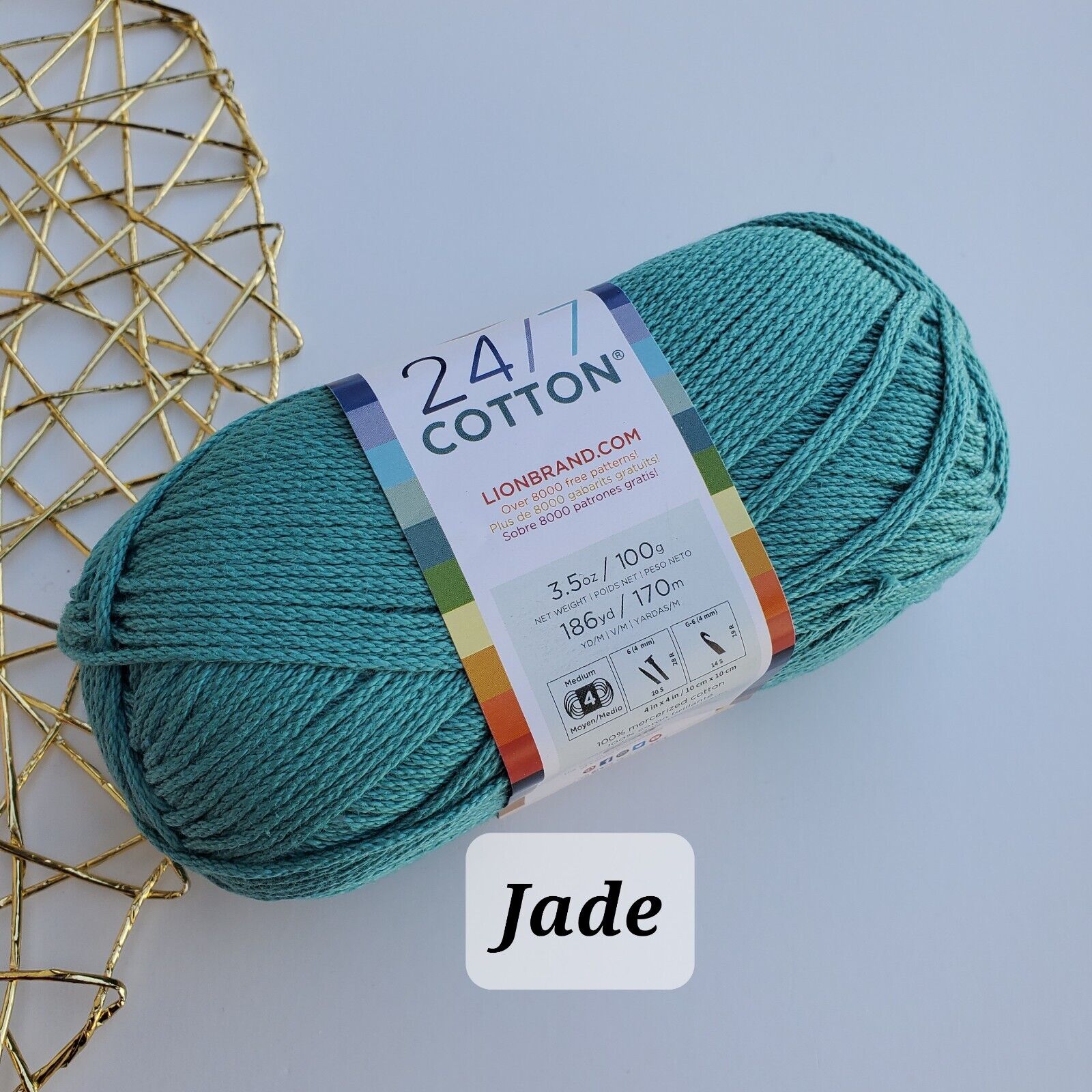 Lion Brand 24/7 Cotton Yarn, Choose Color