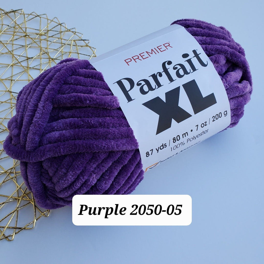 PREMIER Parfait XL, Jumbo 87 yds/7oz Polyester Yarn, Soft Chunky Crochet Yarn