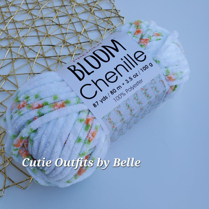 Premier BLOOM Chenille Yarn, Chenille Yarn, Crochet Plushie Yarn,