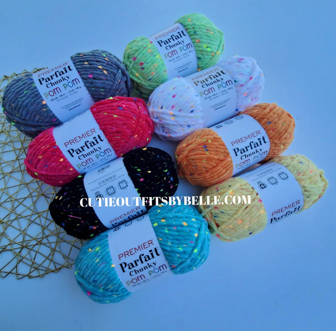 Premier Parfait Chunky POM POM Yarn, Pom Pom Parfait Yarn