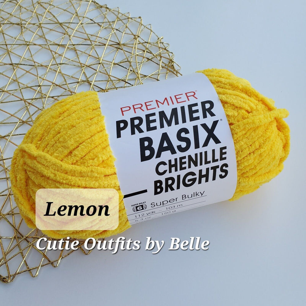 Premier BASIX Chenille Brights 5.3oz/150g, Yarn for Plushies